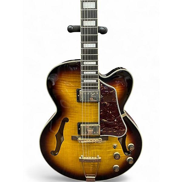 Used Ibanez AF95FM Antique Yellow Burst Hollow Body Electric Guitar