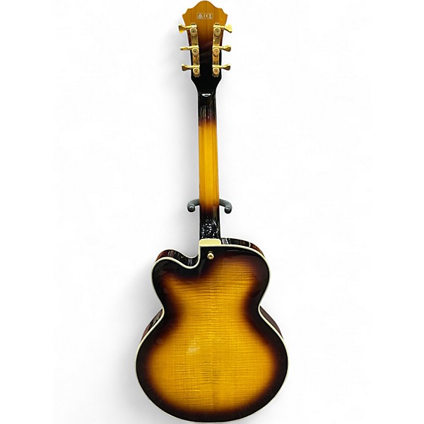 Used Ibanez AF95FM Antique Yellow Burst Hollow Body Electric Guitar
