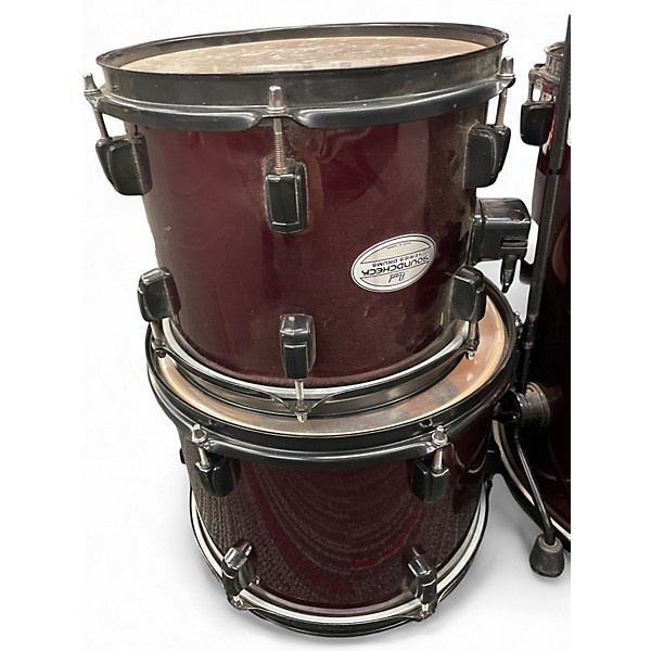 Used Pearl 5 Piece Soundcheck Candy Apple Red Drum Kit