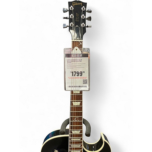 Used Gibson ES137 Blue Hollow Body Electric Guitar