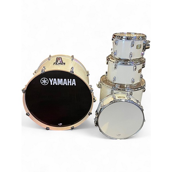 Used Yamaha 5 Piece Stage Custom WHITE Drum Kit