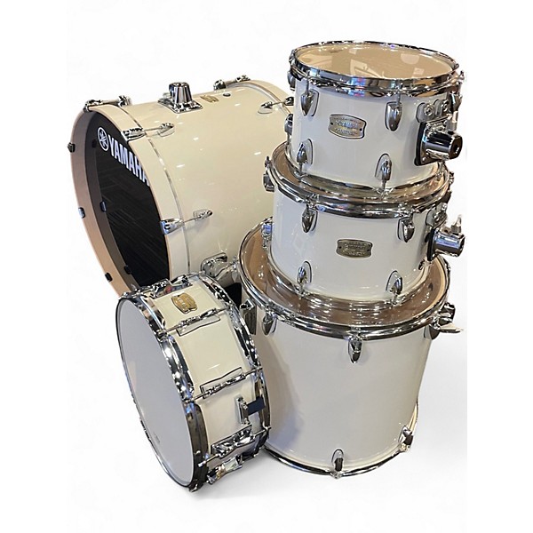Used Yamaha 5 Piece Stage Custom WHITE Drum Kit