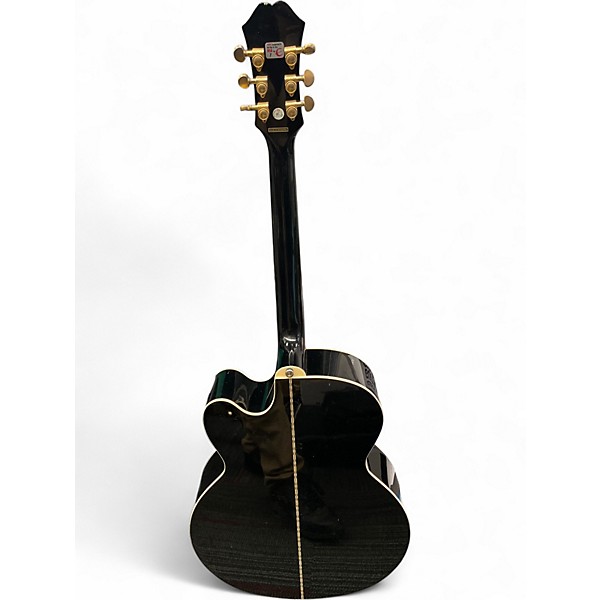 Used Epiphone EJ200SCE Black Acoustic Electric Guitar