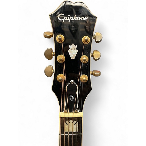 Used Epiphone EJ200SCE Black Acoustic Electric Guitar