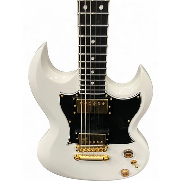Used Schecter Guitar Research ZV-H6LLYW66D White Solid Body Electric Guitar