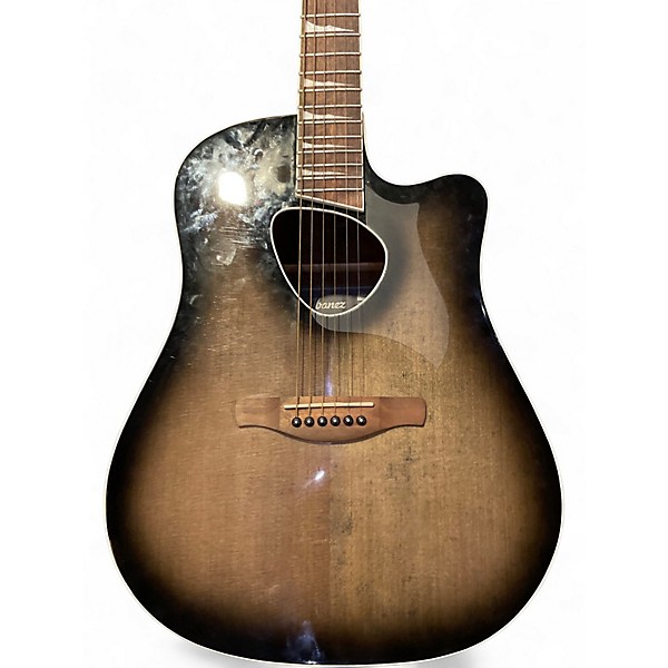 Used Ibanez ALT30 Altstar Transparent Charcoal Burst Acoustic Electric Guitar