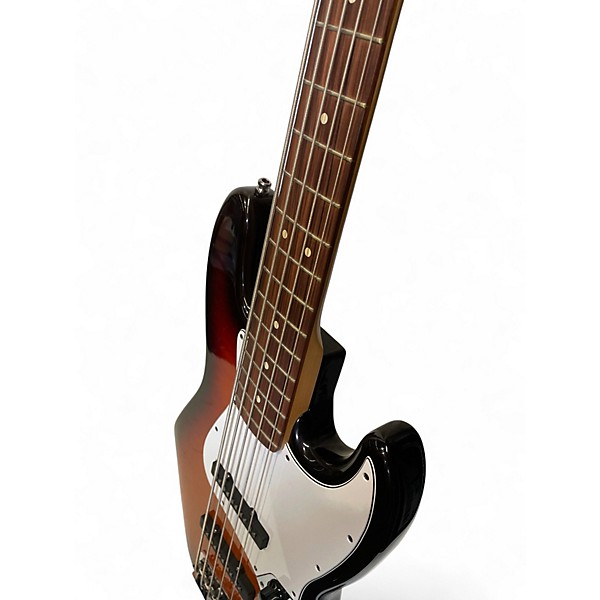 Used Fender American Standard Jazz Bass V 3 Tone Sunburst Electric Bass Guitar