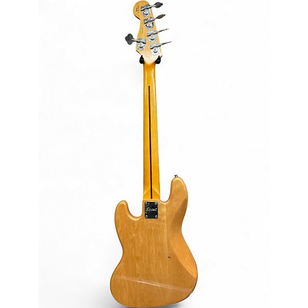 Used Squier Jazz bass Natural Electric Bass Guitar