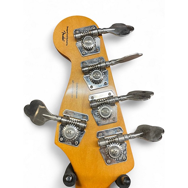 Used Squier Jazz bass Natural Electric Bass Guitar