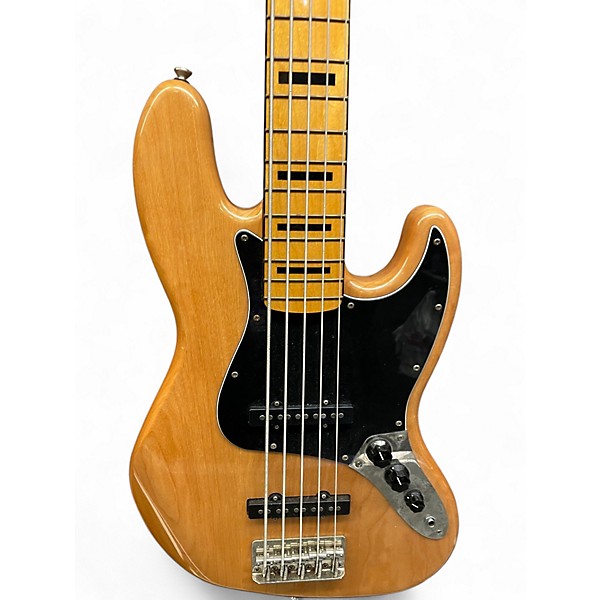 Used Squier Jazz bass Natural Electric Bass Guitar