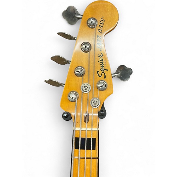 Used Squier Jazz bass Natural Electric Bass Guitar