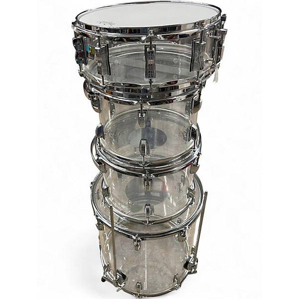 Used Ludwig 5 Piece Vistalite CLEAR ACRYLIC Drum Kit