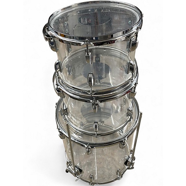 Used Ludwig 5 Piece Vistalite CLEAR ACRYLIC Drum Kit