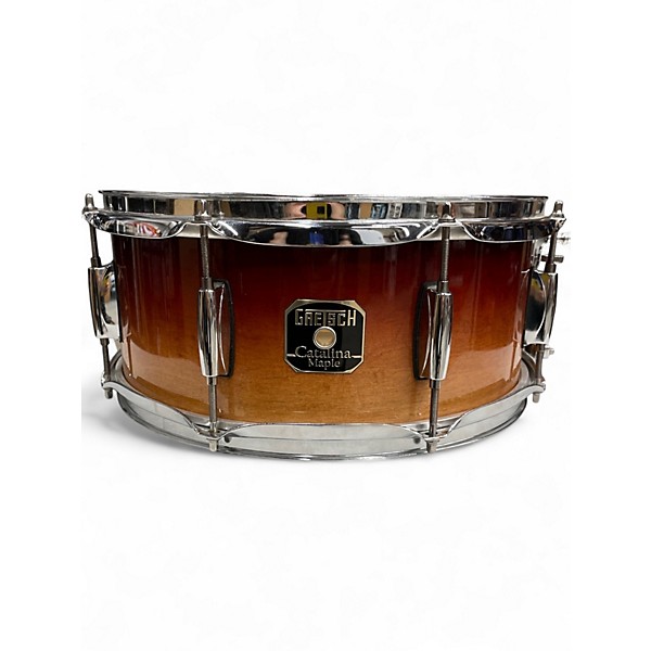 Used Gretsch Drums 14X6.5 Catalina Snare RED TO NATURAL FADE Drum