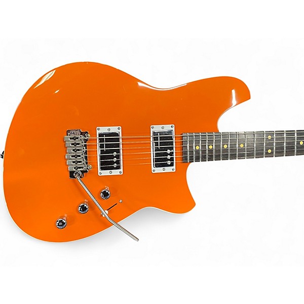 Used Reverend Descent Wilkinson Barritone Orange Solid Body Electric Guitar