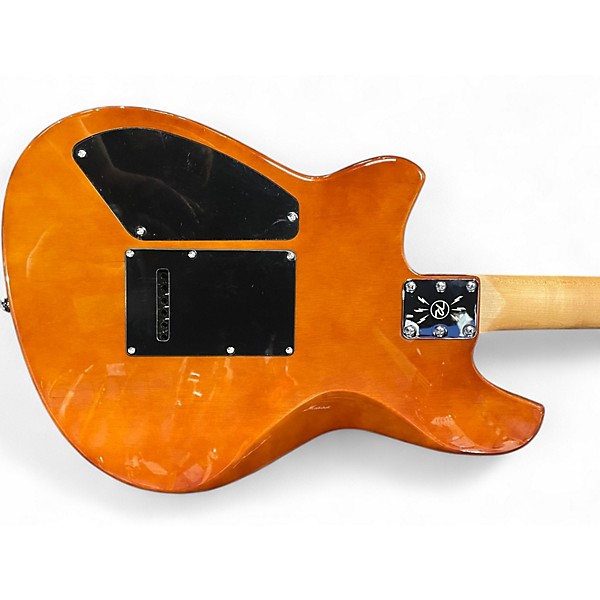 Used Reverend Descent Wilkinson Barritone Orange Solid Body Electric Guitar