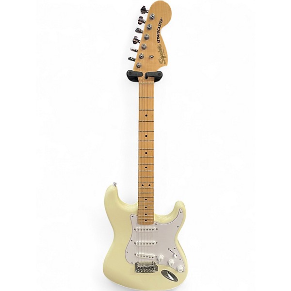 Used Squier STRATOCASTER Olympic White Solid Body Electric Guitar