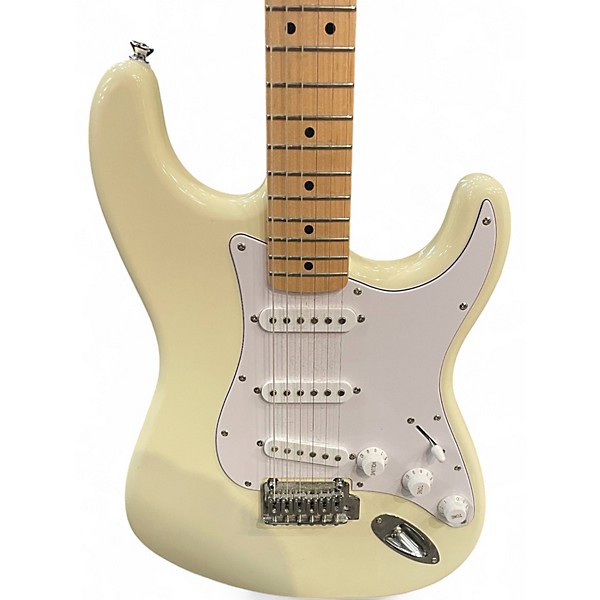 Used Squier STRATOCASTER Olympic White Solid Body Electric Guitar