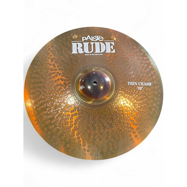 Used Paiste 18in Rude Thin Crash Cymbal