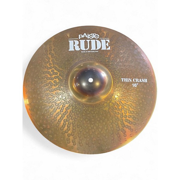 Used Paiste 16in Rude Thin Crash Cymbal