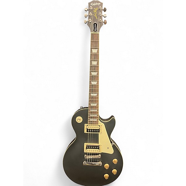 Used Epiphone Les Paul Traditional Pro IV Flat Black Solid Body Electric Guitar