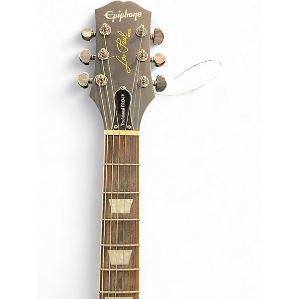 Used Epiphone Les Paul Traditional Pro IV Flat Black Solid Body Electric Guitar