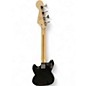 Used Squier Bronco Black and White Electric Bass Guitar