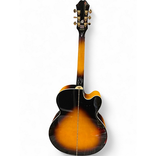 Used 2023 Epiphone J-200 EC 2 Tone Sunburst Acoustic Electric Guitar