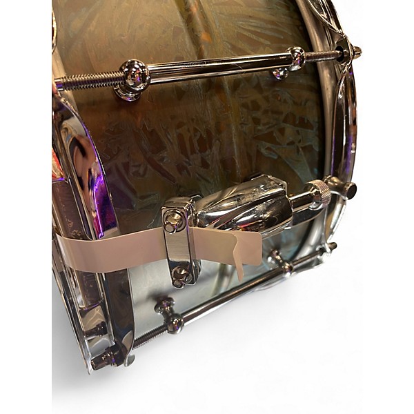 Used Pork Pie 7X13 Brass Patina Snare Patina Drum