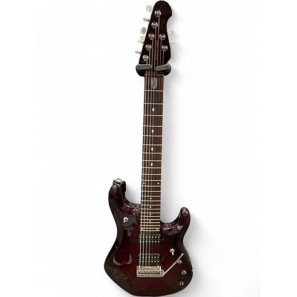 Used Ernie Ball Music Man John Petrucci Signature JP7 Burgandy Solid Body Electric Guitar