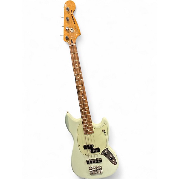Used Fender Player Mustang Bass PJ Trans White Electric Bass Guitar