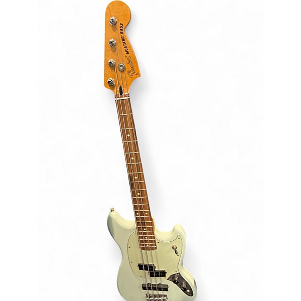 Used Fender Player Mustang Bass PJ Trans White Electric Bass Guitar