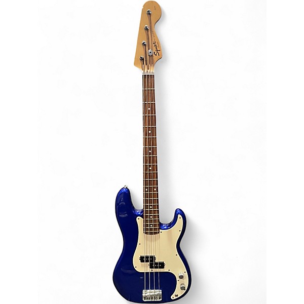 Used Squier Affinity Precision Bass Blue Electric Bass Guitar