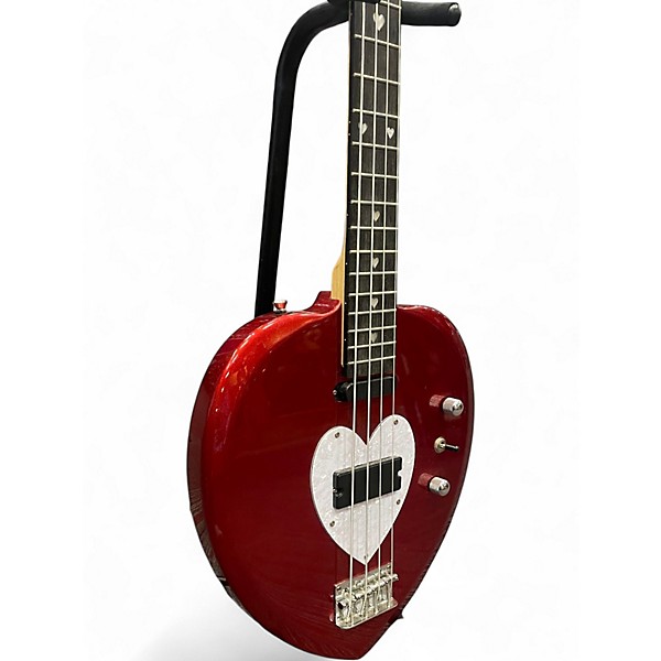 Used Daisy Rock Heart Breaker Red Electric Bass Guitar