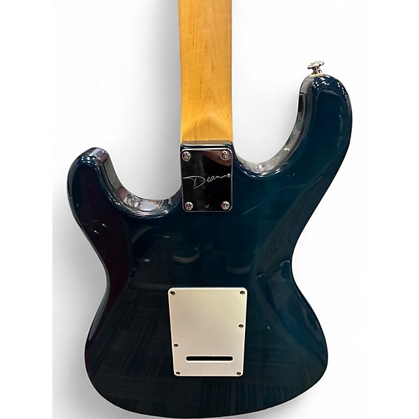 Used Dean Avalanche Blue Quilt Solid Body Electric Guitar