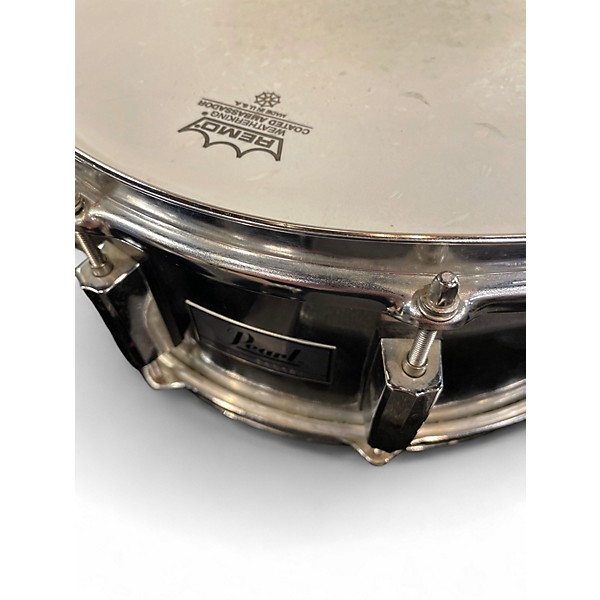 Used Pearl 14in Taiwan Steel Shell Band Snare Drum with Hard Case and Mute Chrome Drum