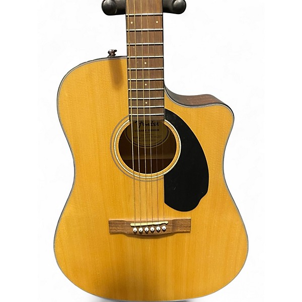 Used Fender CD60SCE Dreadnought Natural Acoustic Electric Guitar