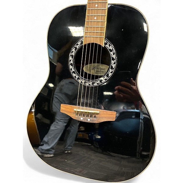 Used 2010 Applause AA21 Black Acoustic Guitar