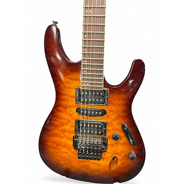 Used 2016 Ibanez s670qm dragons eye Solid Body Electric Guitar