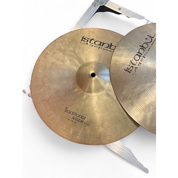 Used Istanbul Agop 14in Traditional Regular Hi Hat Pair Cymbal