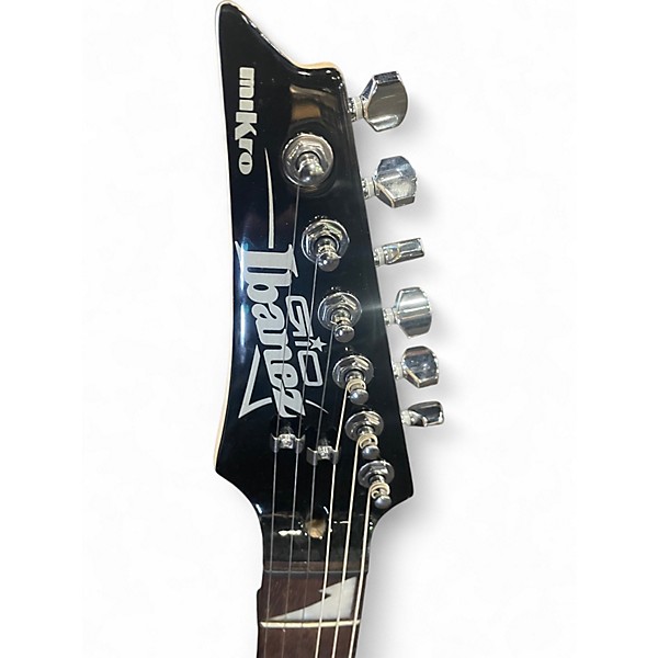 Used Ibanez GRGM21BKNL MIKRO LEFT HANDED BLACK SPARKLE Solid Body Electric Guitar
