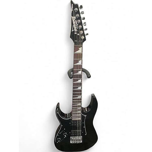 Used Ibanez GRGM21BKNL MIKRO LEFT HANDED BLACK SPARKLE Solid Body Electric Guitar