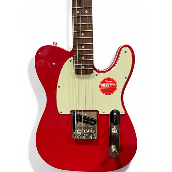 Used Squire CUSTOM ESQUIRE Red Solid Body Electric Guitar