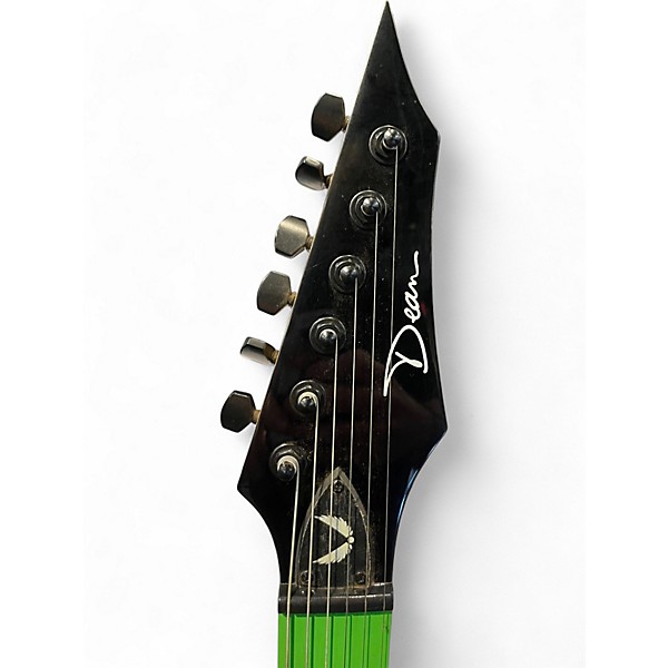 Used Dean Custom Zone 2 HB Nuclear Green Solid Body Electric Guitar
