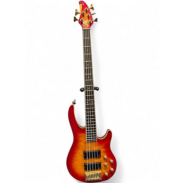Used Brian Moore Guitars IM5 Cherry Sunburst Electric Bass Guitar