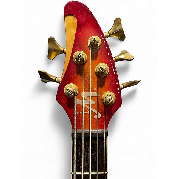 Used Brian Moore Guitars IM5 Cherry Sunburst Electric Bass Guitar