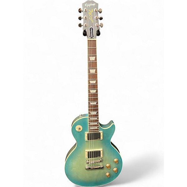 Used Epiphone Les Paul Traditional Pro IV Blue Solid Body Electric Guitar