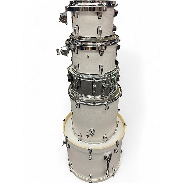 Used Ludwig 5 Piece Backbeat Elite White Drum Kit