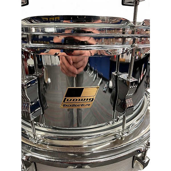 Used Ludwig 5 Piece Backbeat Elite White Drum Kit