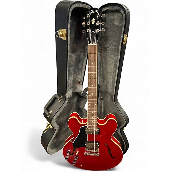 Used Gibson ES335 Cherry Hollow Body Electric Guitar